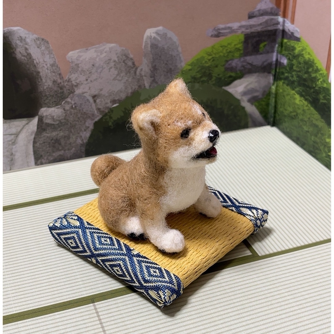 羊毛フェルト　子犬の柴犬さん ハンドメイドのぬいぐるみ/人形(その他)の商品写真