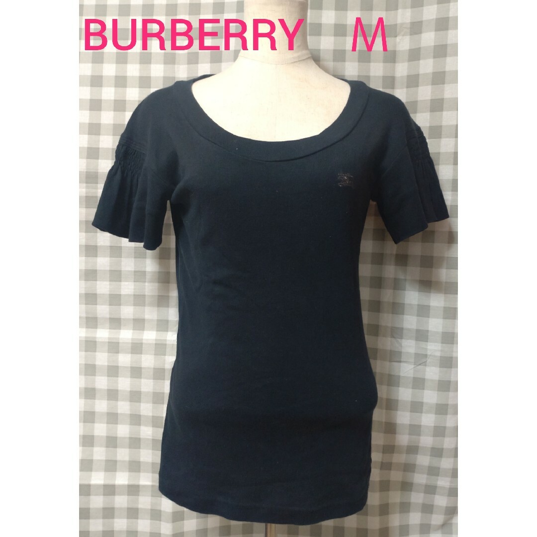 BURBERRY BLUE LABEL(バーバリーブルーレーベル)のバーバリー パフスリーブ トップス 38 レディースのトップス(カットソー(半袖/袖なし))の商品写真