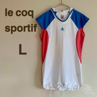 ルコックスポルティフ(le coq sportif)のルコックスポルティフ L レディース Tシャツ フード付き パーカー スポーツ(Tシャツ(半袖/袖なし))