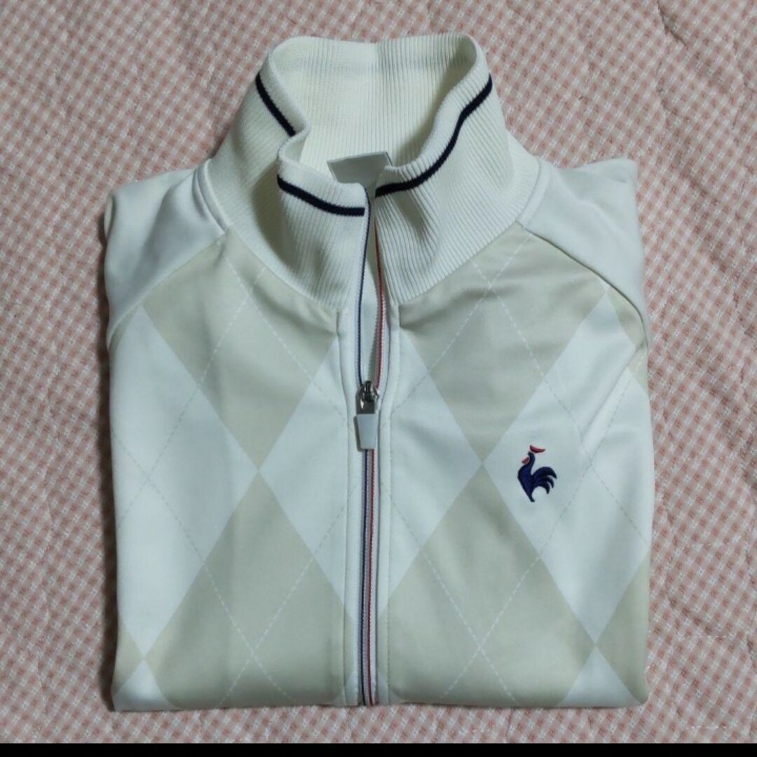 le coq sportif(ルコックスポルティフ)の値下げ【ﾙｺｯｸｽﾎﾟﾙﾃｨﾌ】アーガイル柄のジャージ/M レディースのトップス(その他)の商品写真