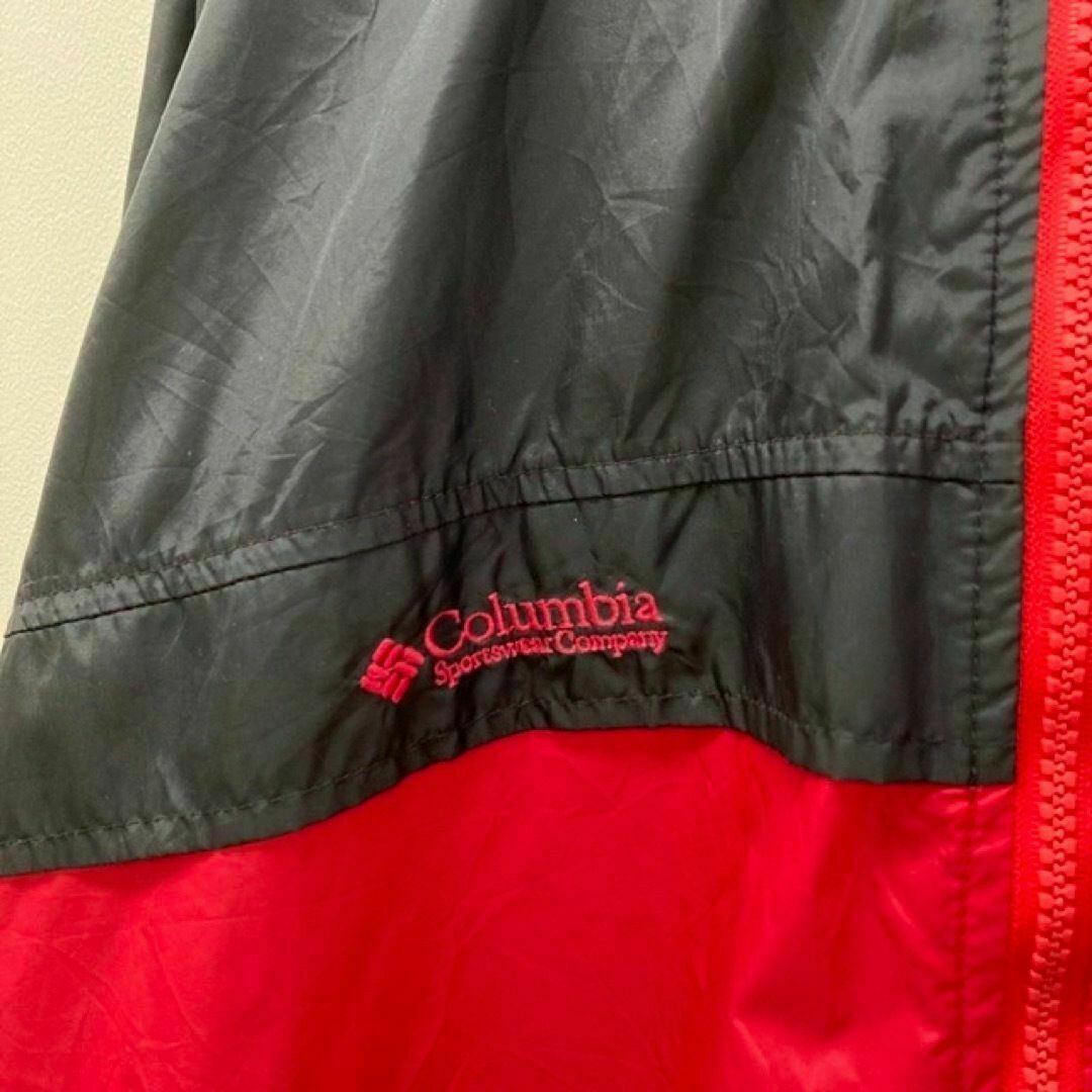 Columbia(コロンビア)の【美品】90s 古着　コロンビア　ナイロンジャケット　メンズ　XLサイズ　レッド メンズのジャケット/アウター(ナイロンジャケット)の商品写真