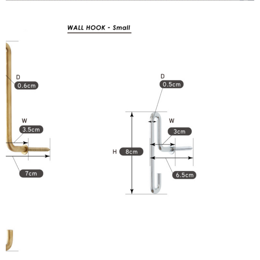 MOEBE（ムーべ）WALL HOOK small インテリア/住まい/日用品のインテリア小物(その他)の商品写真