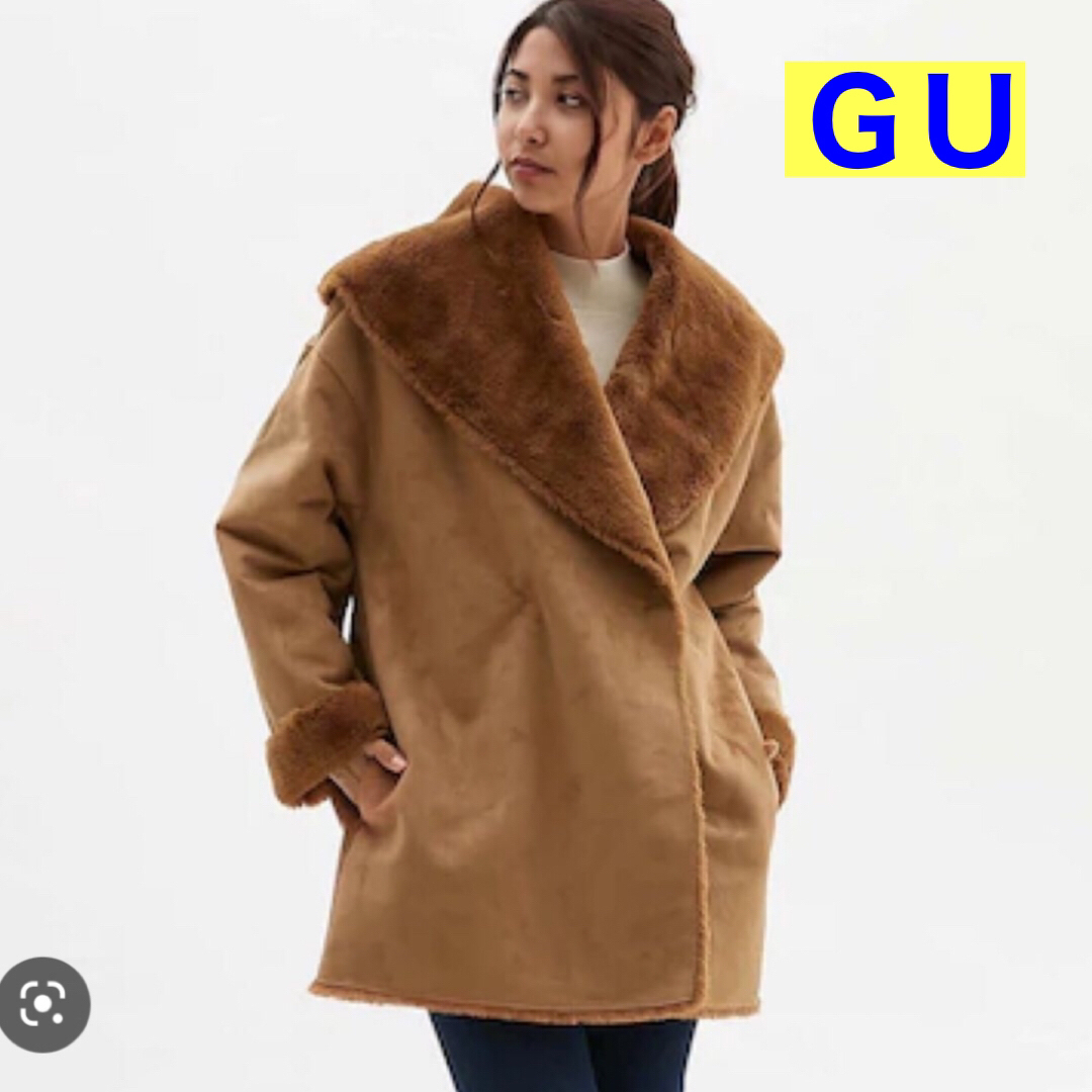 GU(ジーユー)のジーユー　GU　ムートンタッチコート レディースのジャケット/アウター(ムートンコート)の商品写真