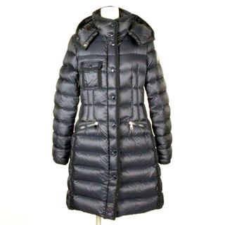 モンクレール(MONCLER)のMONCLER(モンクレール) ダウンコート サイズ1 S レディース HERMINE(エルミンヌ) ネイビー 長袖/冬 【表地】ナイロン【中綿】ダウン(ダウンコート)