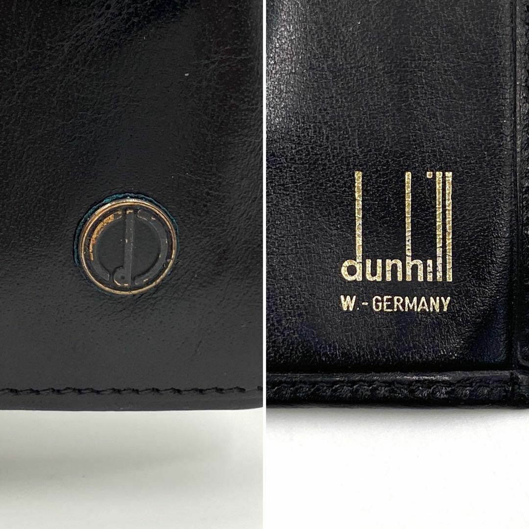 Dunhill(ダンヒル)の良品✨ ダンヒル 正規品 二つ折り財布 レザー dロゴ ブラック メンズのファッション小物(折り財布)の商品写真