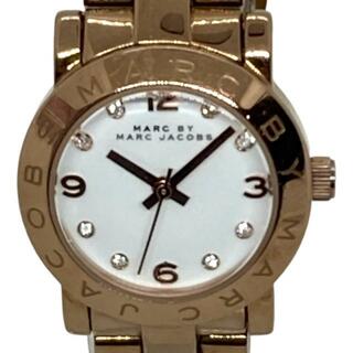 マークバイマークジェイコブス(MARC BY MARC JACOBS)のMARC BY MARC JACOBS(マークジェイコブス) 腕時計 - MBM3078 レディース ラインストーン 白(腕時計)