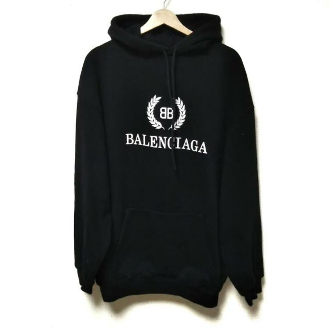 Balenciaga(バレンシアガ)のBALENCIAGA(バレンシアガ) パーカー サイズXS メンズ美品  - 556143 TDV52 黒×白 長袖/プルオーバー メンズのトップス(パーカー)の商品写真