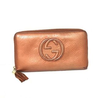 グッチ(Gucci)のGUCCI(グッチ) 長財布 ソーホー 308280 オレンジ ラウンドファスナー レザー(財布)