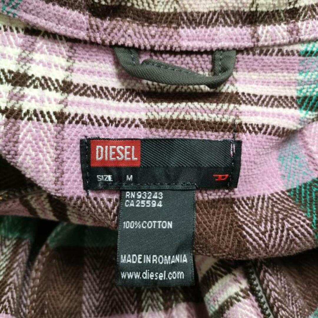 DIESEL(ディーゼル)のDIESEL(ディーゼル) ブルゾン サイズM レディース - ピンク×マルチ 長袖/チェック柄/春 レディースのジャケット/アウター(ブルゾン)の商品写真