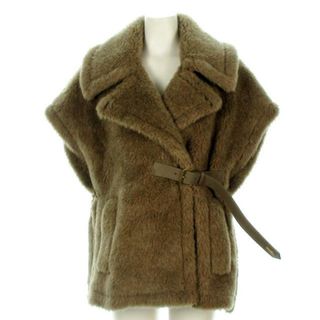 マックスマーラ(Max Mara)のMax Mara(マックスマーラ) ポンチョ サイズSM レディース美品  ABAVO テディベア ケープ 23473615336 ダークブラウン アルパカ/カシミヤ/シルク/ケープジャケット/冬 カシミヤ、アルパカ(ポンチョ)