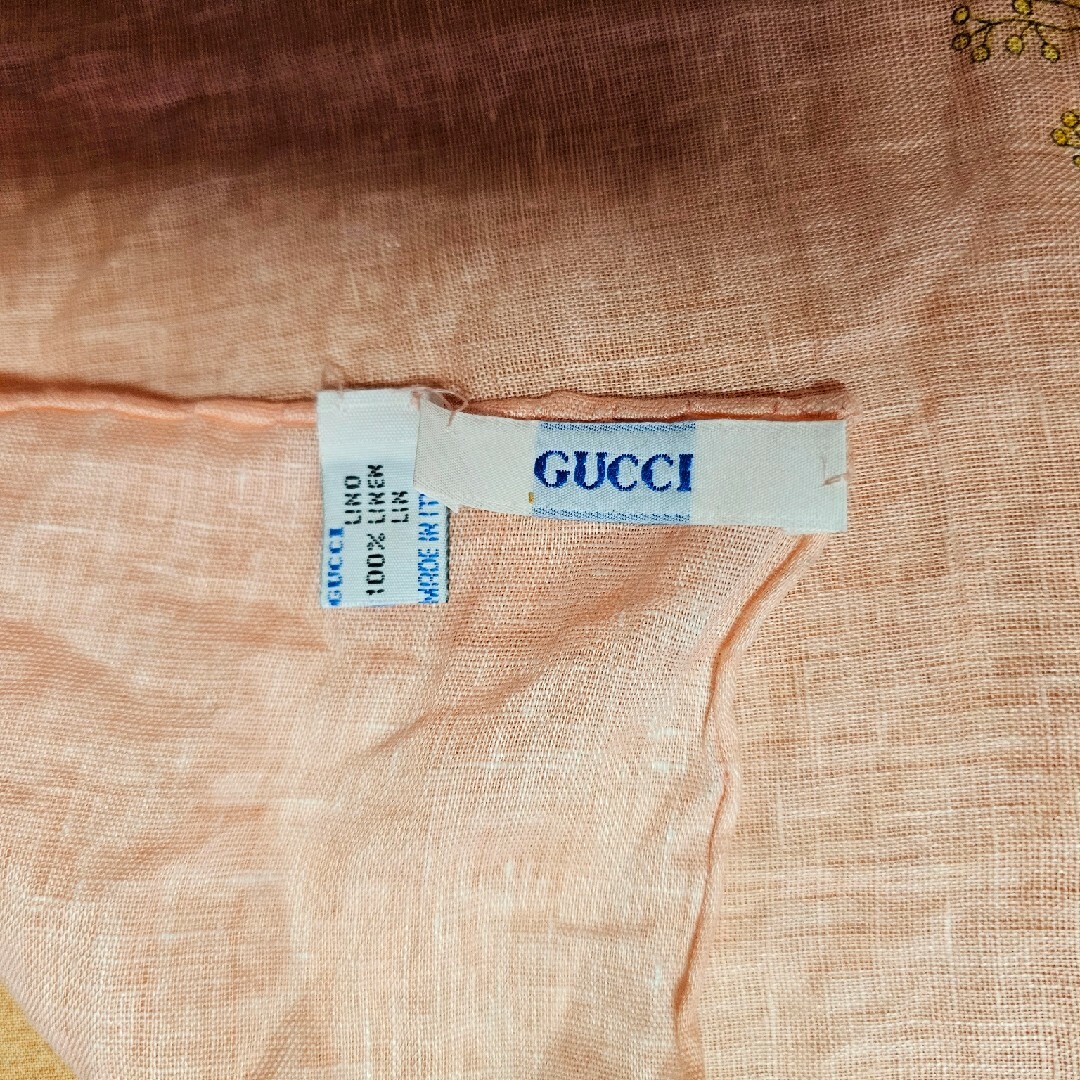 Gucci(グッチ)のグッチ　GUCCI　麻　スカーフ レディースのファッション小物(バンダナ/スカーフ)の商品写真