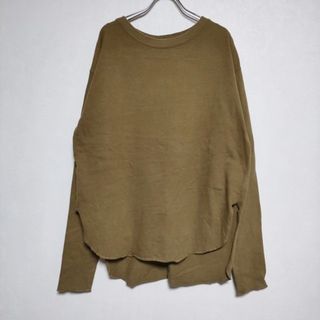 ビューティアンドユースユナイテッドアローズ(BEAUTY&YOUTH UNITED ARROWS)のROKU 6 BEAUTY&YOUTH BACK STITCH PULLOVER 長袖Ｔシャツ カットソー ロンＴ ベージュ系 レディース ロクビューティアンドユース【中古】4-0324M∞(Tシャツ(長袖/七分))