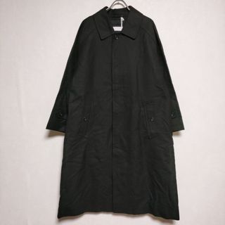 グラフペーパー(Graphpaper)のGraphpaper 新品 Double Cloth Peach Soutien Collar Coat GL201-10183B 定価107800円 ステンカラーコート ブラック レディース グラフペーパー【中古】4-0324M∞(トレンチコート)