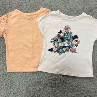 ユニクロ(UNIQLO)のユニクロ 110cm 子供 キッズ 女の子 半袖Tシャツ 2枚セット(Tシャツ/カットソー)