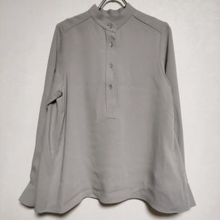 グラフペーパー(Graphpaper)のGraphpaper 新品 Satin Band Collar Blouse GL203-50034 定価25300円 ブラウス シャツ グレー レディース グラフペーパー【中古】4-0324M∞(シャツ/ブラウス(長袖/七分))