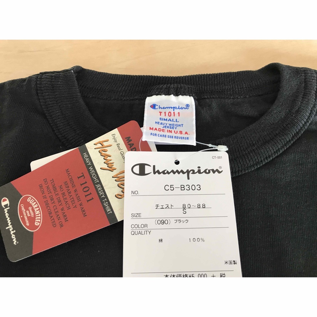 Champion(チャンピオン)の新品 Champion チャンピオン T1011 ポケット Sサイズ ブラック メンズのトップス(Tシャツ/カットソー(半袖/袖なし))の商品写真