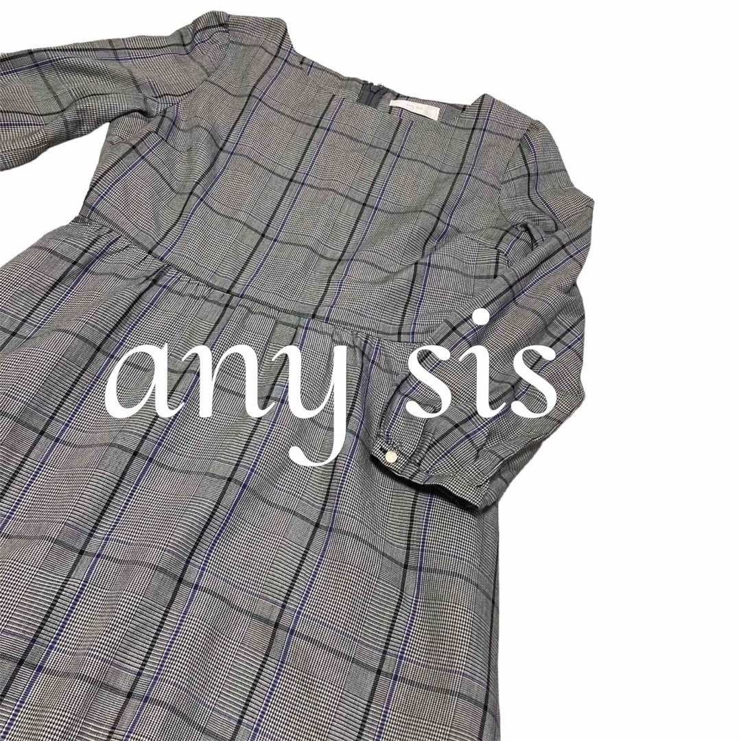 anySiS(エニィスィス)の【anySiS／エニィスィス】長袖ワンピース size3 美品 グレンチェック レディースのワンピース(ひざ丈ワンピース)の商品写真