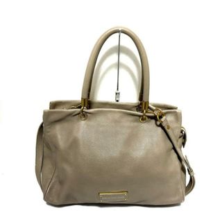 マークバイマークジェイコブス(MARC BY MARC JACOBS)のMARC BY MARC JACOBS(マークバイマークジェイコブス) ハンドバッグ - グレーベージュ レザー(ハンドバッグ)