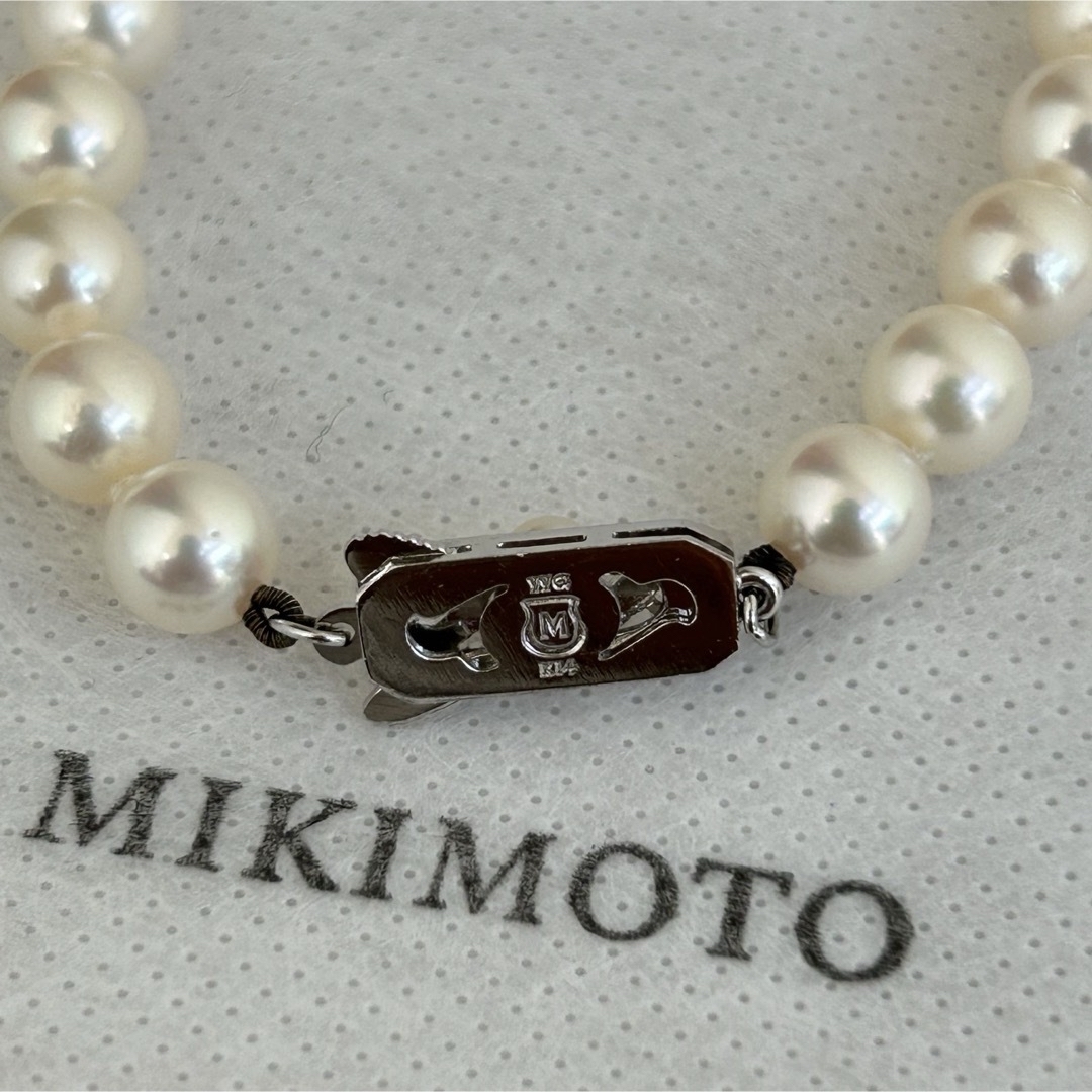 MIKIMOTO(ミキモト)のミキモト  7.4-7.0㎜珠　k14WG  パールネックレス　冠婚葬祭　一連 レディースのアクセサリー(ネックレス)の商品写真