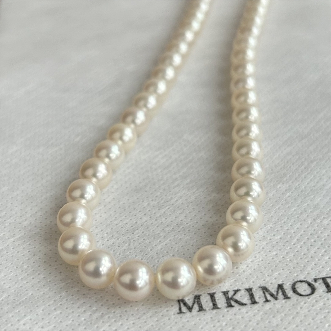 MIKIMOTO(ミキモト)のミキモト  7.4-7.0㎜珠　k14WG  パールネックレス　冠婚葬祭　一連 レディースのアクセサリー(ネックレス)の商品写真