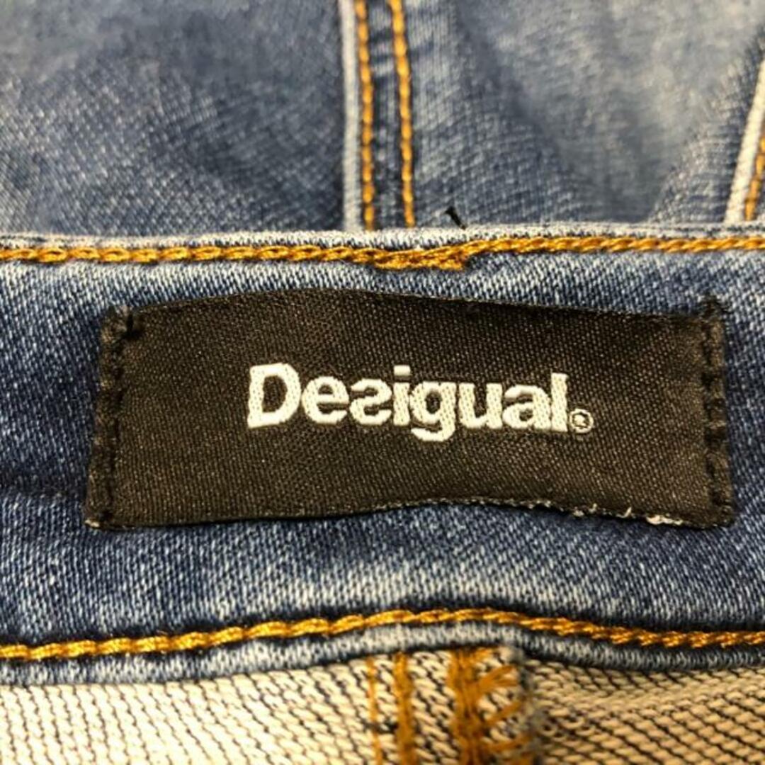 DESIGUAL(デシグアル)のDesigual(デシグアル) ジーンズ サイズ26 S レディース - ネイビー×レッド×白 フルレングス/刺繍/ハート/ダメージ加工 レディースのパンツ(デニム/ジーンズ)の商品写真