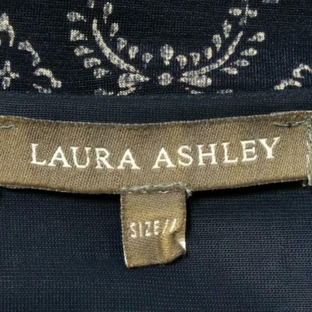 LAURA ASHLEY(ローラアシュレイ)のLAURAASHLEY(ローラアシュレイ) ワンピース サイズ11 M レディース美品  - ダークネイビー×白 ノースリーブ/ロング レディースのワンピース(その他)の商品写真