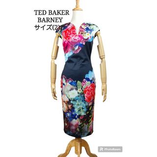 美品 TEDBAKER BARNEY フラワープリントワンピース