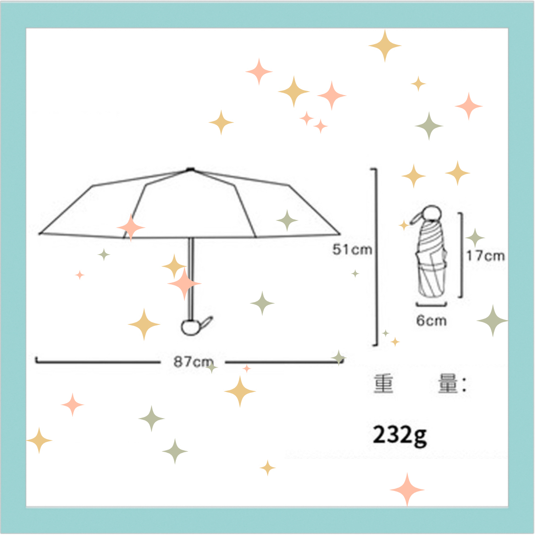 折りたたみ傘 日傘 UVカット99％ 100遮光 収納ポーチ付 グリーン レディースのファッション小物(傘)の商品写真