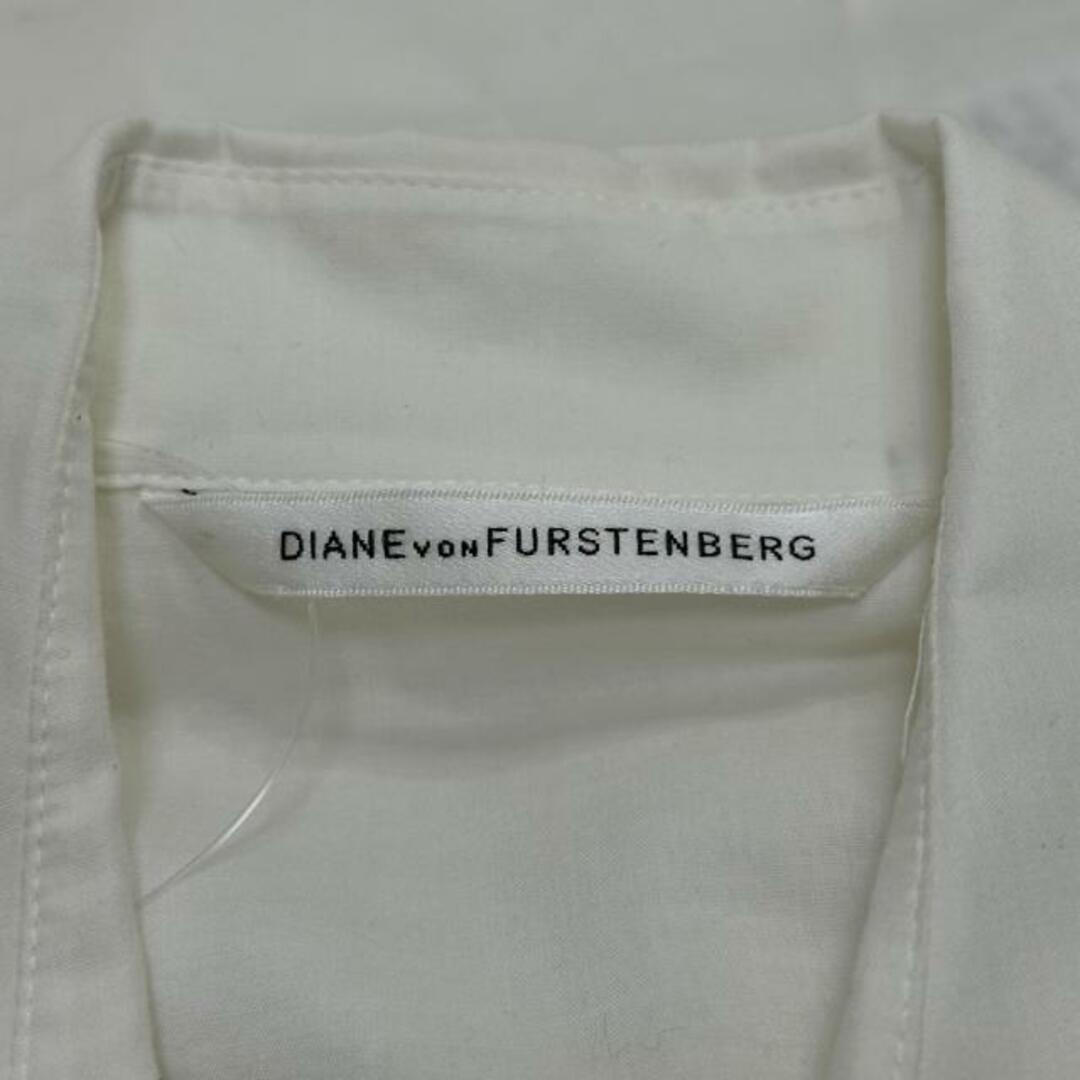 DIANE von FURSTENBERG(ダイアンフォンファステンバーグ)のDIANE VON FURSTENBERG(DVF)(ダイアン・フォン・ファステンバーグ) 七分袖シャツブラウス サイズ4 S レディース - 白 フリル レディースのトップス(シャツ/ブラウス(長袖/七分))の商品写真