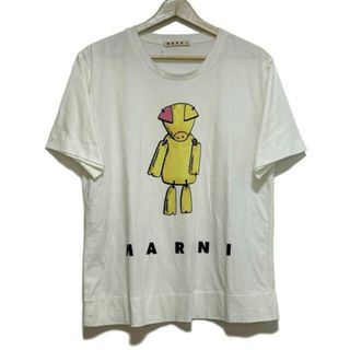 Marni - MARNI(マルニ) 半袖Tシャツ サイズ40 M レディース - 白×イエロー×マルチ クルーネック