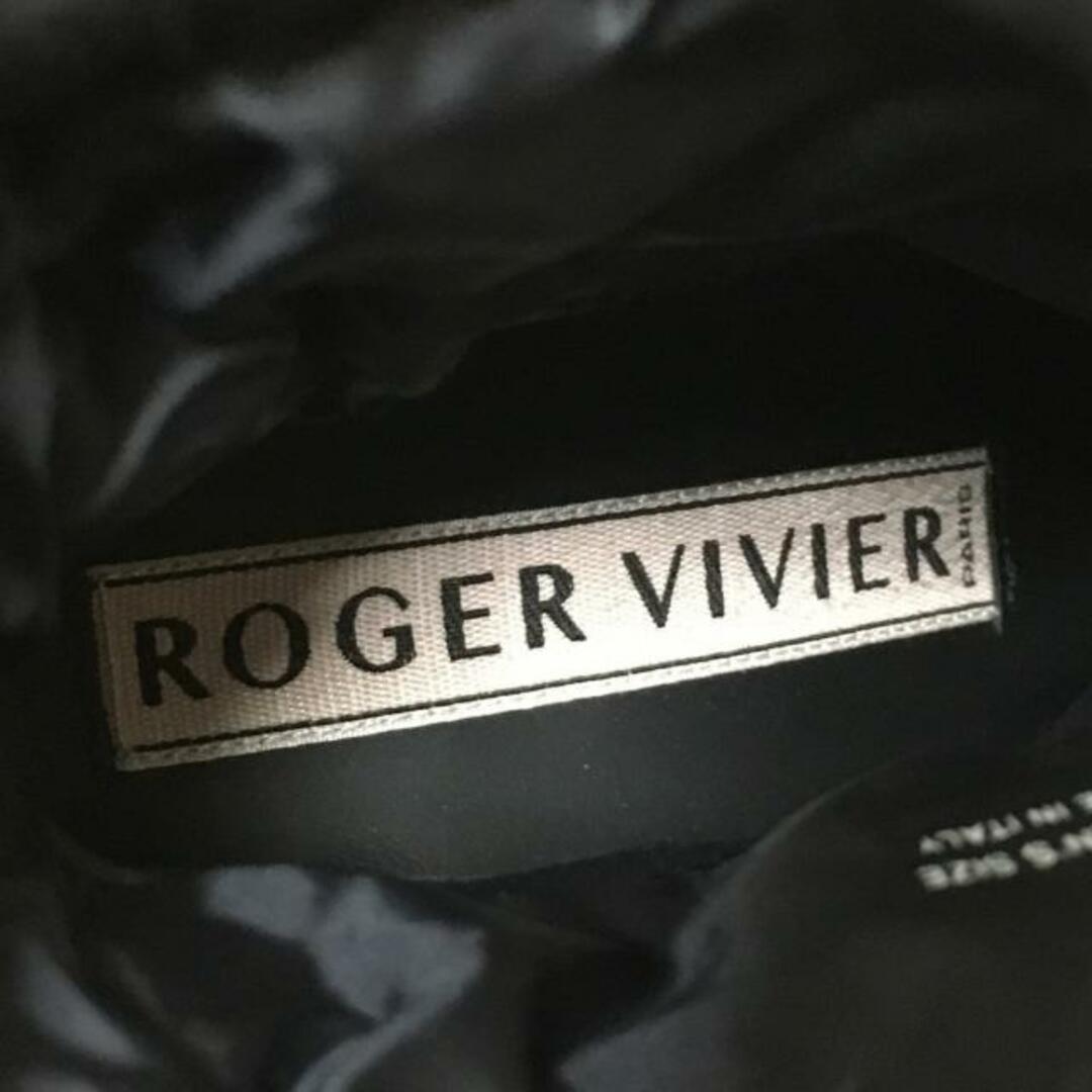 ROGER VIVIER(ロジェヴィヴィエ)のRogerVivier(ロジェヴィヴィエ) ショートブーツ 37 レディース - 黒×白 ビジュー ナイロン レディースの靴/シューズ(ブーツ)の商品写真