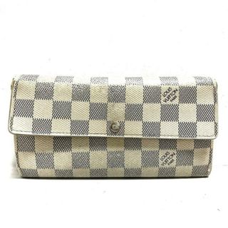 ルイヴィトン(LOUIS VUITTON)のLOUIS VUITTON(ルイヴィトン) 長財布 ダミエ ポルトフォイユサラNM2 N61735 アズール イニシャル刻印 ダミエキャンバス(財布)