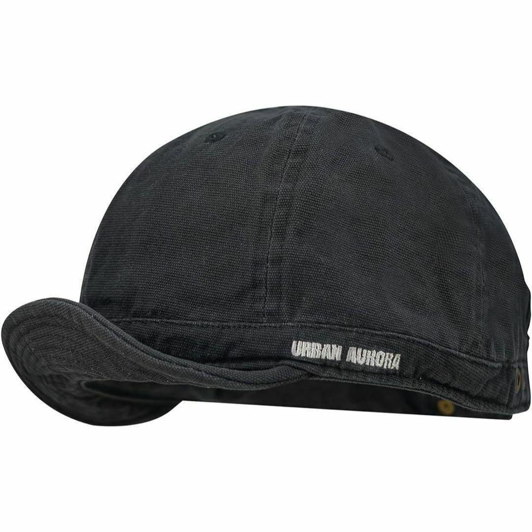 キャップ メンズ アンパイアキャップ ショートブリム 作業帽子 通気　ブラック メンズの帽子(キャップ)の商品写真