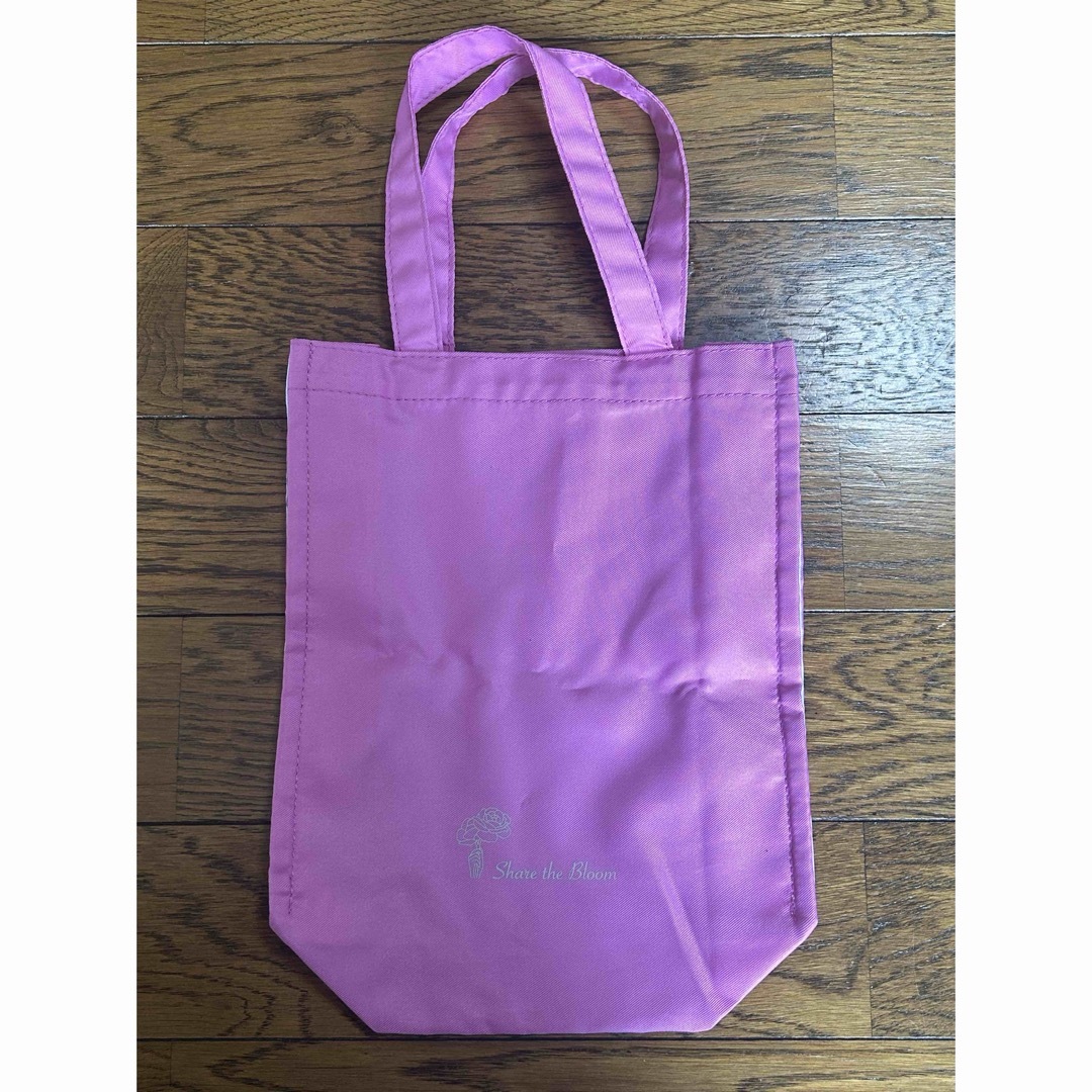 KOSE(コーセー)のミニトートバッグ　ピンク×フラワー レディースのバッグ(トートバッグ)の商品写真