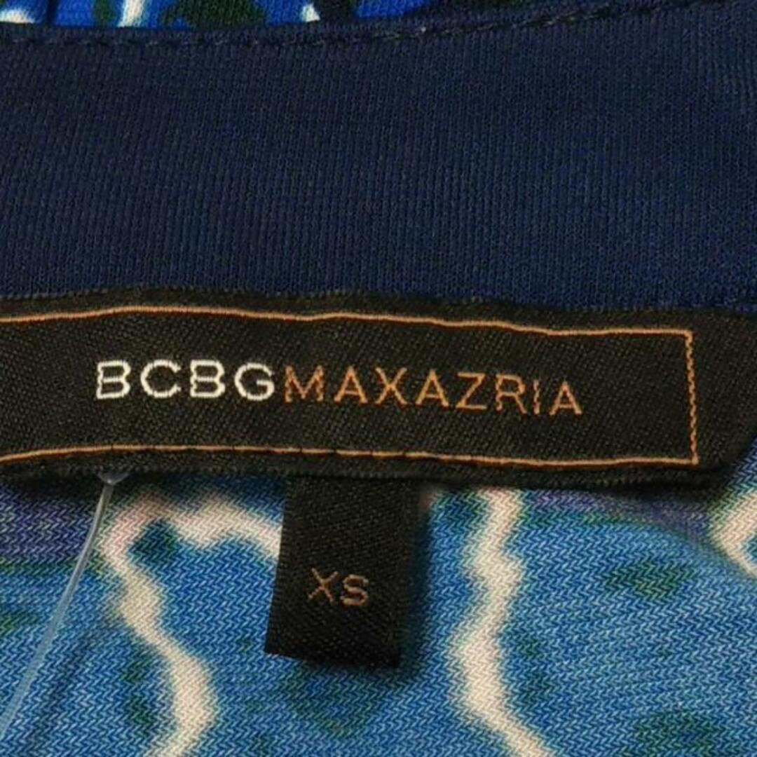 BCBGMAXAZRIA(ビーシービージーマックスアズリア)のBCBGMAXAZRIA(ビーシービージーマックスアズリア) ワンピース サイズXS レディース美品  - ネイビー×グリーン×マルチ ノースリーブ/ひざ丈 ポリエステル、ポリウレタン レディースのワンピース(その他)の商品写真