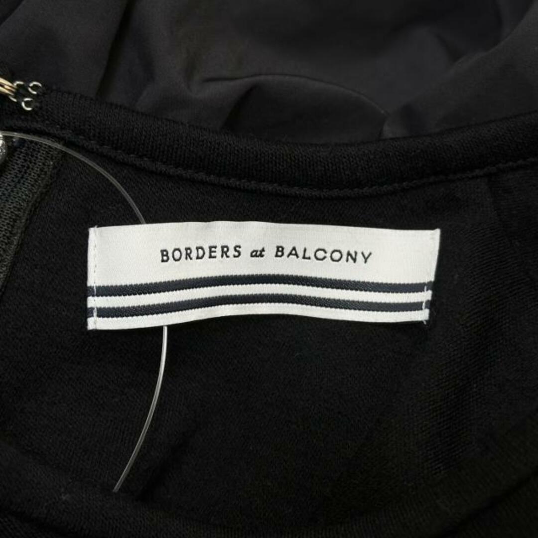 BORDERS at BALCONY(ボーダーズアットバルコニー)のBORDERS at BALCONY(ボーダーズアットバルコニー) チュニック サイズ36 S レディース - 黒×白 クルーネック/長袖 レディースのトップス(チュニック)の商品写真