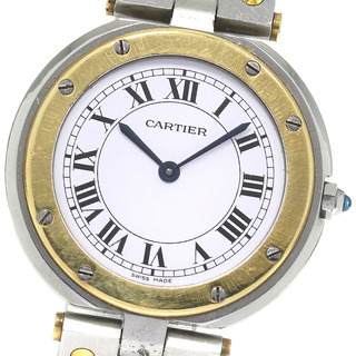 カルティエ(Cartier)のカルティエ CARTIER サントスラウンド LM コンビ クォーツ メンズ _810566(腕時計(アナログ))