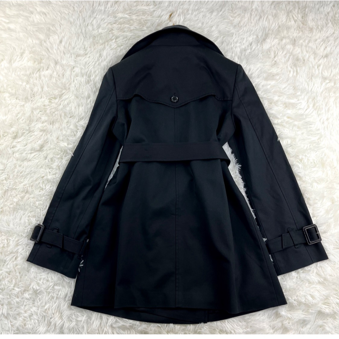 Pinky&Dianne(ピンキーアンドダイアン)の極美品✨ピンキーアンドダイアン　トレンチコート　ブラック　38 春　アウター レディースのジャケット/アウター(トレンチコート)の商品写真