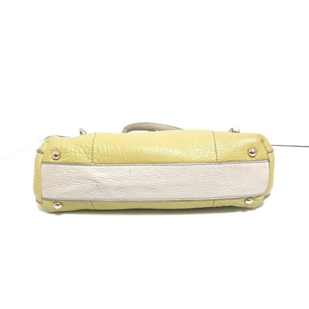 Furla(フルラ)のFURLA(フルラ) ハンドバッグ - イエロー×白 型押し加工 レザー レディースのバッグ(ハンドバッグ)の商品写真