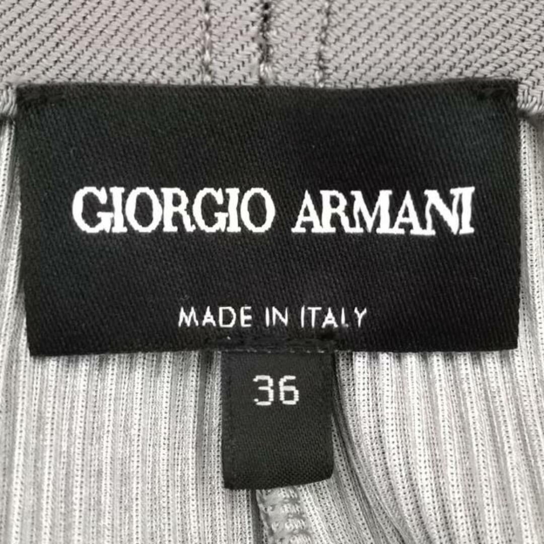 Giorgio Armani(ジョルジオアルマーニ)のGIORGIOARMANI(ジョルジオアルマーニ) パンツ サイズ36 S レディース美品  - グレー フルレングス/プリーツ/ウエストゴム レディースのパンツ(その他)の商品写真