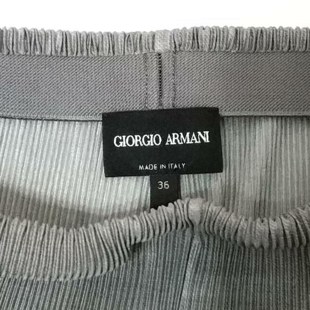 Giorgio Armani(ジョルジオアルマーニ)のGIORGIOARMANI(ジョルジオアルマーニ) パンツ サイズ36 S レディース美品  - グレー フルレングス/プリーツ/ウエストゴム レディースのパンツ(その他)の商品写真