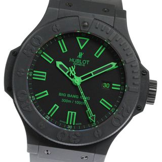 ウブロ(HUBLOT)のウブロ HUBLOT 322.CL.1190.GR.ABG11 ビッグバン キング キング オールブラック/グリーン 自動巻き メンズ 良品 保証書付き_628349(腕時計(アナログ))