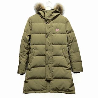 DANTON - DANTON(ダントン) ダウンコート サイズ38 M レディース美品  - カーキ×ダークブラウン×ブラウン 長袖/ジップアップ/冬