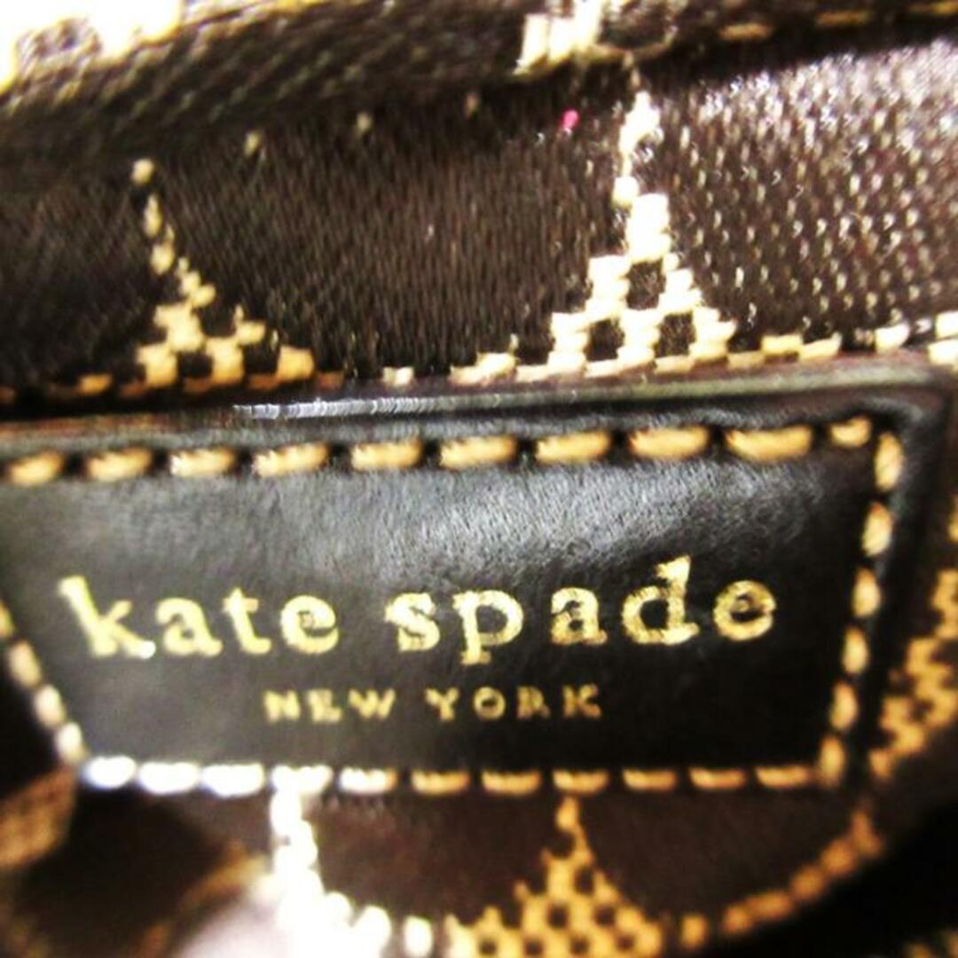 kate spade new york(ケイトスペードニューヨーク)のKate spade(ケイトスペード) トートバッグ - ダークブラウン×アイボリー×黒 ドット柄 ジャガード×レザー レディースのバッグ(トートバッグ)の商品写真