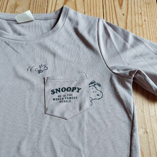 スヌーピー(SNOOPY)のスヌーピー　Tシャツ　レディース　L(Tシャツ(半袖/袖なし))