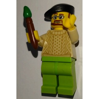 レゴ(Lego)のレゴミニフィグ　筆を持った画家(知育玩具)
