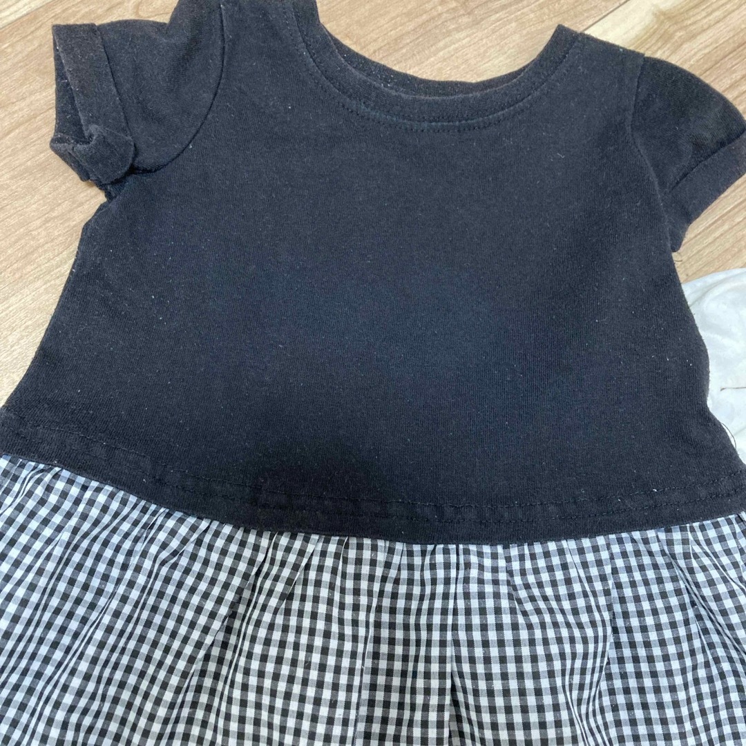 西松屋(ニシマツヤ)の80㎝　ワンピース　カーディガン　2点セット キッズ/ベビー/マタニティのベビー服(~85cm)(ワンピース)の商品写真