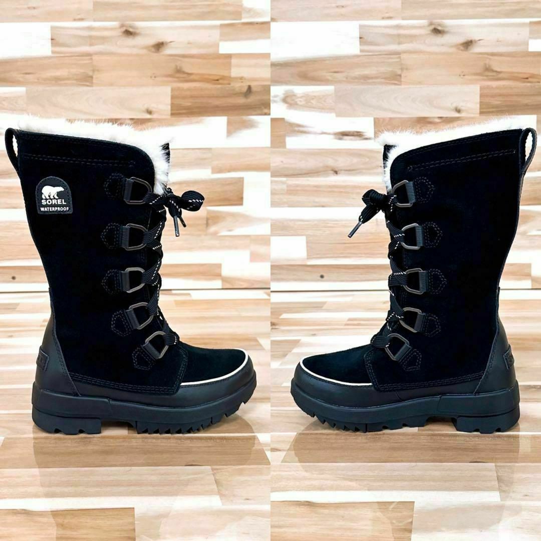 SOREL(ソレル)の【ソレル】ティボリ4 トール ブーツ 防水 防寒 NL3426 23.0 黒×白 レディースの靴/シューズ(ブーツ)の商品写真