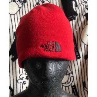 ザノースフェイス(THE NORTH FACE)の洗濯済赤色ニット帽[THE NORTH FACE ノースフェイス]ジュニア用？(帽子)