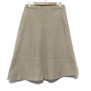 マックスマーラ(Max Mara)のMax Mara(マックスマーラ) ロングスカート サイズ44 L レディース - ベージュ(ロングスカート)